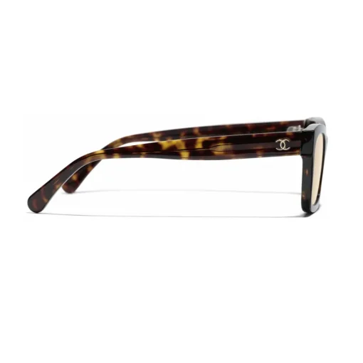 Chanel - Square Sunglasses - Dark Tortoise Gold Mirror - Eyewear - Avvenice^ Sunglasses & Eyewear