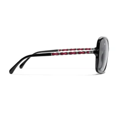 Chanel - Square Sunglasses - Black Red Gray - Eyewear - Avvenice^ Sunglasses & Eyewear