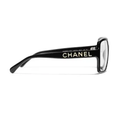 Chanel - Square Sunglasses - Black Gold Transparent - Eyewear - Avvenice^ Sunglasses & Eyewear