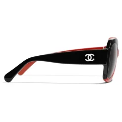 Chanel - Square Sunglasses - Black Coral Gray - Eyewear - Avvenice^ Sunglasses & Eyewear