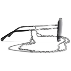 Chanel - Square Sunglasses - Silver Dark Gray - Eyewear - Avvenice^ Sunglasses & Eyewear
