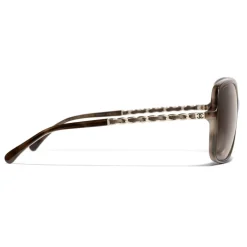 Chanel - Square Sunglasses - Tortoise Brown - Eyewear - Avvenice^ Sunglasses & Eyewear