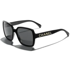 Chanel - Square Sunglasses - Black Gray - Eyewear - Avvenice