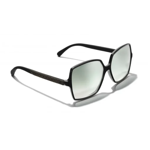 Chanel - Square Sunglasses - Black Green Mirror - Eyewear - Avvenice^ Sunglasses & Eyewear