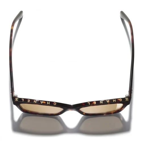 Chanel - Square Sunglasses - Dark Tortoise Gold Mirror - Eyewear - Avvenice^ Sunglasses & Eyewear