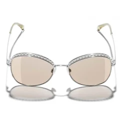 Chanel - Square Sunglasses - Silver Beige - Eyewear - Avvenice^ Sunglasses & Eyewear