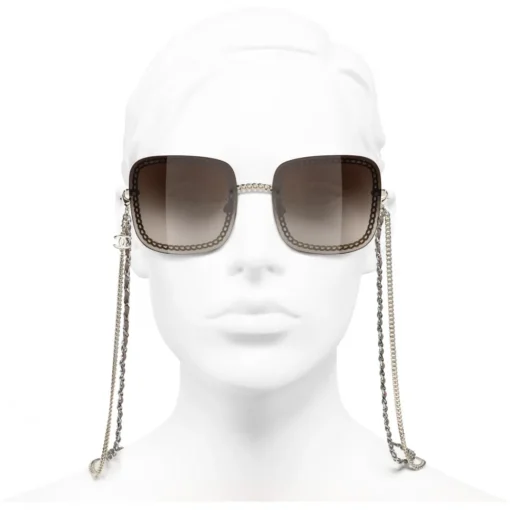 Chanel - Square Sunglasses - Gold Brown - Eyewear - Avvenice