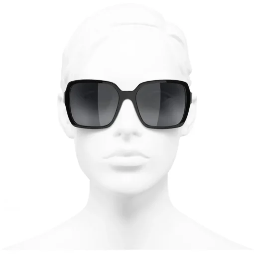 Chanel - Square Sunglasses - Black Gray - Eyewear - Avvenice