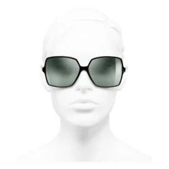 Chanel - Square Sunglasses - Black Green Mirror - Eyewear - Avvenice^ Sunglasses & Eyewear