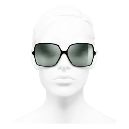 Chanel - Square Sunglasses - Black Green Mirror - Eyewear - Avvenice^ Sunglasses & Eyewear