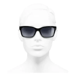 Chanel - Square Sunglasses - Black Gray - Eyewear - Avvenice