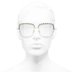 Chanel - Square Sunglasses - Gold Transparent - Eyewear - Avvenice^ Sunglasses & Eyewear
