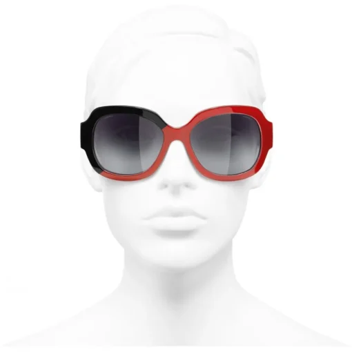 Chanel - Square Sunglasses - Black Coral Gray - Eyewear - Avvenice^ Sunglasses & Eyewear