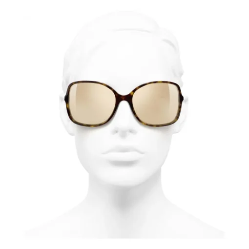 Chanel - Square Sunglasses - Dark Tortoise Gold - Eyewear - Avvenice