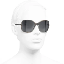 Chanel - Square Sunglasses - Gray - Eyewear - Avvenice