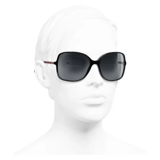 Chanel - Square Sunglasses - Black Red Gray - Eyewear - Avvenice^ Sunglasses & Eyewear