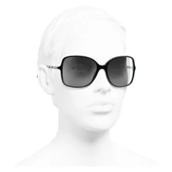 Chanel - Square Sunglasses - Black Light Gray - Eyewear - Avvenice^ Sunglasses & Eyewear