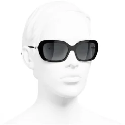 Chanel - Square Sunglasses - Black Gray - Eyewear - Avvenice^ Sunglasses & Eyewear