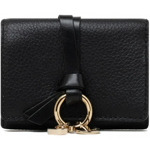 Chlo\u00e9 Chloé - Black Alphabet Mini Tri Fold Wallet - Chloé Exclusive Luxury Collection - Avvenice
