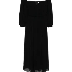 Chlo\u00e9 Chloé - Black Pleated Maxi Dress - Chloé Exclusive Luxury Collection - Avvenice^ Dresses