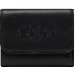 Chlo\u00e9 Chloé - Black Sense Small Wallet - Chloé Exclusive Luxury Collection - Avvenice