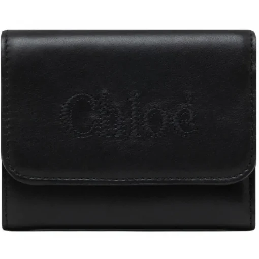 Chlo\u00e9 Chloé - Black Sense Small Wallet - Chloé Exclusive Luxury Collection - Avvenice