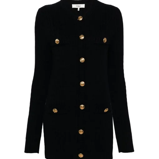 Chlo\u00e9 Chloé - Buttoned Long Knit Cardigan - Chloé Exclusive Luxury Collection - Avvenice
