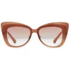 Chlo\u00e9 Eyewear Chloé - Cat-Eye Dree Sunglasses in Nylon and Metal - Gold Terracotta - Chloé Eyewear - Avvenice