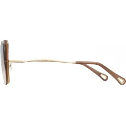 Chlo\u00e9 Eyewear Chloé - Cat-Eye Dree Sunglasses in Nylon and Metal - Gold Terracotta - Chloé Eyewear - Avvenice