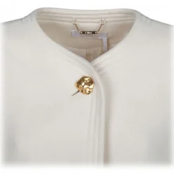 Chlo\u00e9 Chloé - Cream Short Coat - Chloé Exclusive Luxury Collection - Avvenice