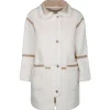 Chlo\u00e9 Chloé - Cream White and Beige Faux Shearling Coat - Chloé Exclusive Luxury Collection - Avvenice