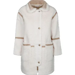 Chlo\u00e9 Chloé - Cream White and Beige Faux Shearling Coat - Chloé Exclusive Luxury Collection - Avvenice