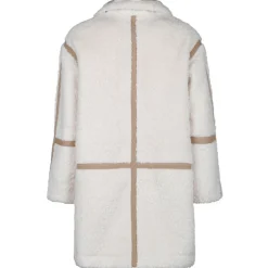 Chlo\u00e9 Chloé - Cream White and Beige Faux Shearling Coat - Chloé Exclusive Luxury Collection - Avvenice