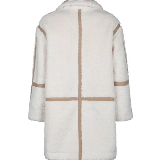 Chlo\u00e9 Chloé - Cream White and Beige Faux Shearling Coat - Chloé Exclusive Luxury Collection - Avvenice
