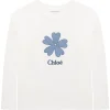 Chlo\u00e9 Chloé - Kids Off-White Long Sleeves T-Shirt - Chloé Exclusive Luxury Collection - Avvenice