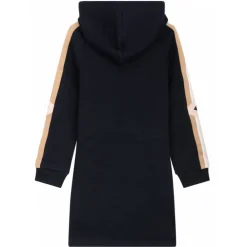 Chlo\u00e9 Chloé - Navy Blue and Multicolour Appliqué Logo Dress - Chloé Exclusive Luxury Collection - Avvenice^ Dresses