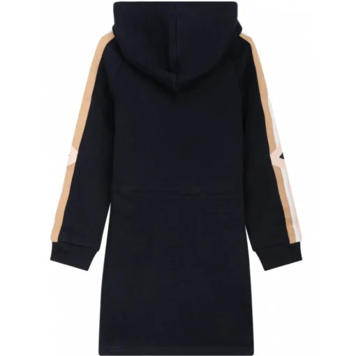 Chlo\u00e9 Chloé - Navy Blue and Multicolour Appliqué Logo Dress - Chloé Exclusive Luxury Collection - Avvenice^ Dresses