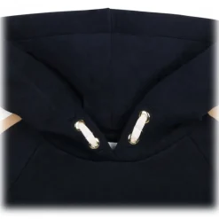 Chlo\u00e9 Chloé - Navy Blue and Multicolour Appliqué Logo Dress - Chloé Exclusive Luxury Collection - Avvenice^ Dresses
