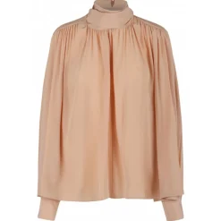 Chlo\u00e9 Chloé - Sand Brown Boxy Blouse - Chloé Exclusive Luxury Collection - Avvenice^ Shirts