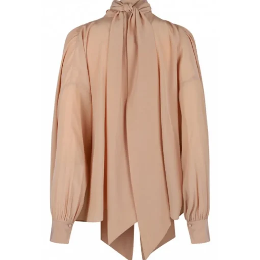 Chlo\u00e9 Chloé - Sand Brown Boxy Blouse - Chloé Exclusive Luxury Collection - Avvenice^ Shirts