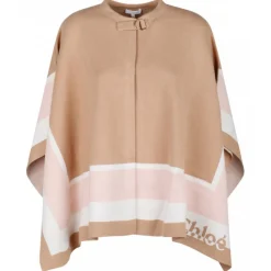 Chlo\u00e9 Chloé - Sand Logo Cape - Chloé Exclusive Luxury Collection - Avvenice^ Jackets