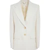 Chlo\u00e9 Chloé - Single-Breasted Jacket in White - Chloé Exclusive Luxury Collection - Avvenice
