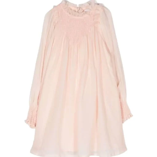 Chlo\u00e9 Chloé - Washed Pink Kids Dress - Chloé Exclusive Luxury Collection - Avvenice