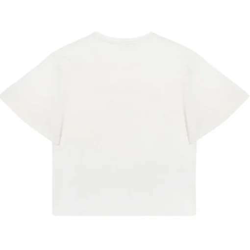 Chlo\u00e9 Chloé - White Embroidered Carved Logo T-Shirt - Chloé Exclusive Luxury Collection - Avvenice^ T-shirt