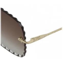 Chlo\u00e9 Eyewear Chloé - Willow Square Sunglasses in Bio-Acetate - Dark Havana Khaki - Chloé Eyewear - Avvenice