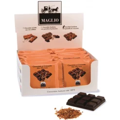 Cioccolato Maglio - Snack Bar - Chocolate with Nut Brittle - Bitter 60 % Cocoa - Avvenice^ Sweets