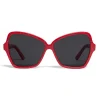 C\u00e9line Eyewear Céline - Butterfly Sunglasses in Acetate and Crystals - Red - Sunglasses - Céline Eyewear - Avvenice