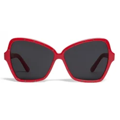 C\u00e9line Eyewear Céline - Butterfly Sunglasses in Acetate and Crystals - Red - Sunglasses - Céline Eyewear - Avvenice