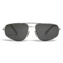 C\u00e9line Eyewear Céline - Butterfly Sunglasses in Metal 05 - Silver - Sunglasses - Céline Eyewear - Avvenice