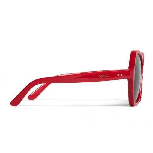 C\u00e9line Eyewear Céline - Butterfly Sunglasses in Acetate and Crystals - Red - Sunglasses - Céline Eyewear - Avvenice